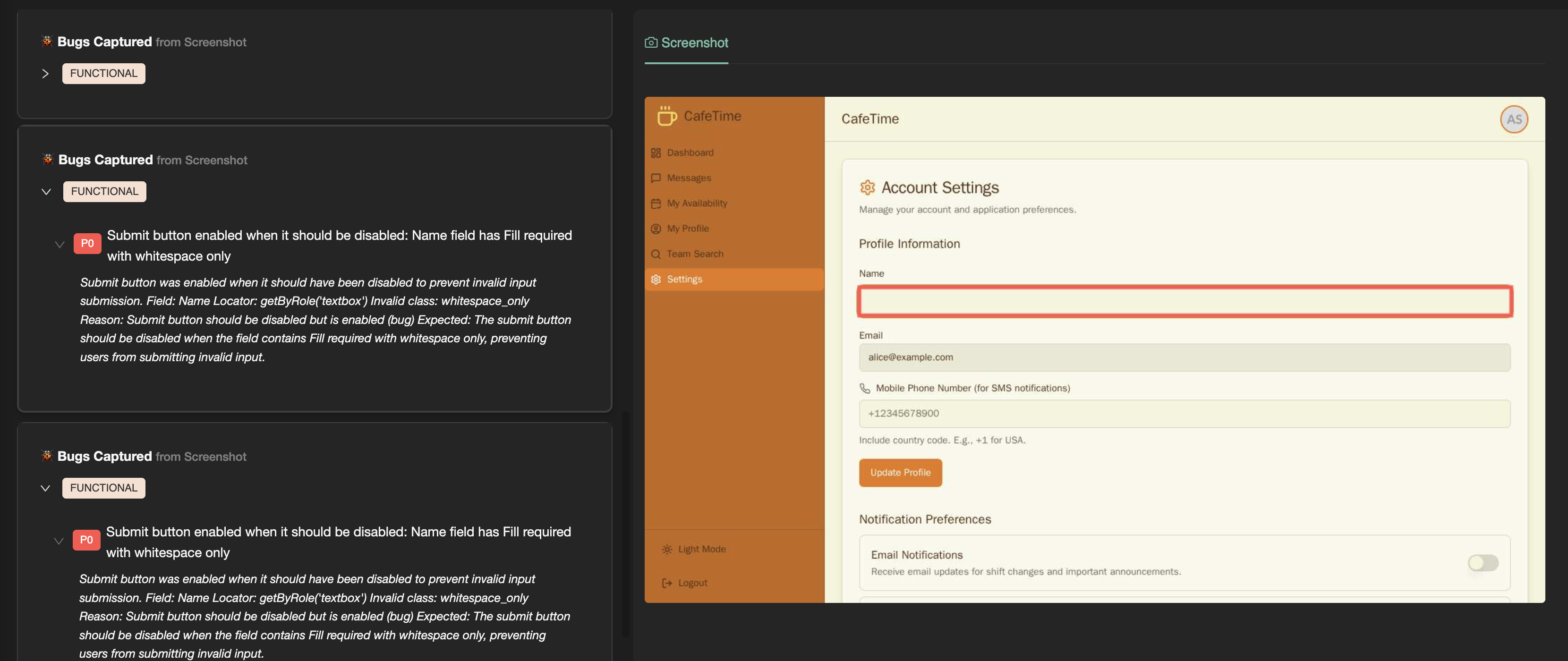 Form Validation Agent In Action