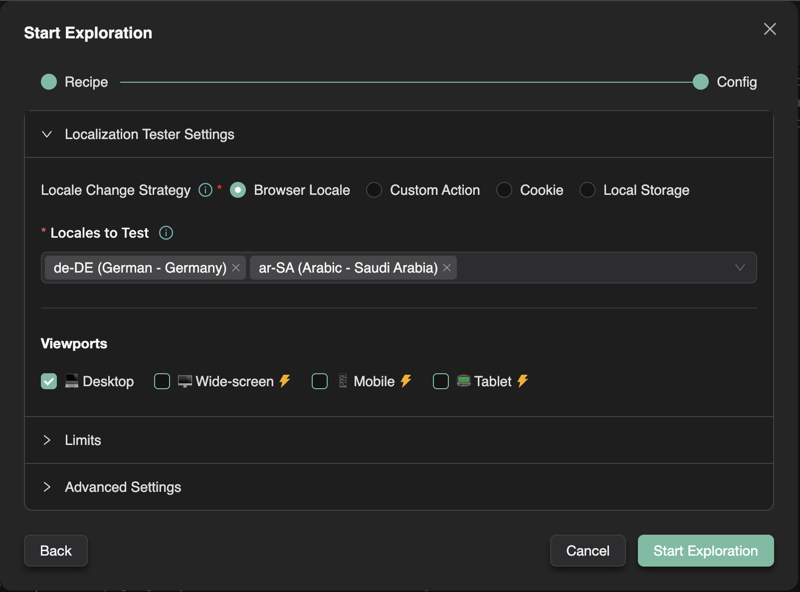 Localization Agent Configuration